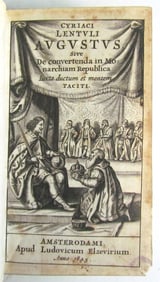 1645 DE CONVERTENDA IN MONARCHIAM REPUBLICA ANTIQUE ELZEVIER PRESS VELLUM BOUND