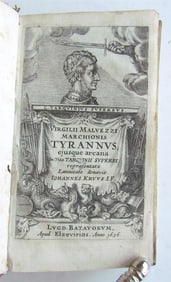 1636 VIRILLI MALVEZZI MARCHIONIS TYRANNUS, EJUSQUE ARCANA ANTIQUE ELZEVIR VELLUM