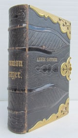 1857 COMMON PRAYER PROTESTANT CHURCH IN OF AMERICA W/ BRASS CLASP ANTIQUE