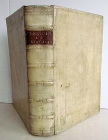 1697 FIFTH BOOK OF MOSES OLD TESTAMENT BIBLE COMMENTARY ANTIQUE VELLUM FOLIO