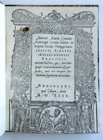 1540 MAJORAGIO ORATIO HABITA IN NUPTIIS IACOBI PHILIPPI SACCI ANTIQUE 16TH CENT.