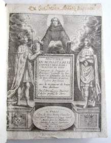 1634 ANTIQUE HISTOIRE DU MONASTERE ET CONVENT DES PERES IN FRENCH