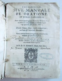 1586 PRAYER MANUAL BY SPANISH THEOLOGIAN MARTIN DE AZPILCUETA ANTIQUE VELLUM