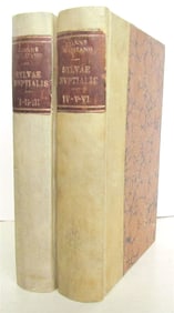 1570 2 VOLS CANON LAW ANTIQUE NEVIZANO ASTENSII IOANNE SYLUAE NUPTIALIS VELLUM