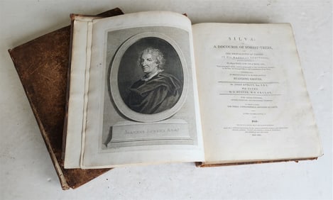 1801 SILVA: DISCOURSE OF FOREST TREES 2 VOLUMES ILLUSTRATED ANTIQUE IN ENGLISH