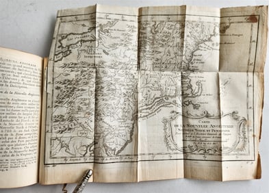 1758 HISTOIRE DES VOYAGES ANTIQUE V66 USA FLORIDA NEW JERSEY GEORGIA ILLUSTRATED