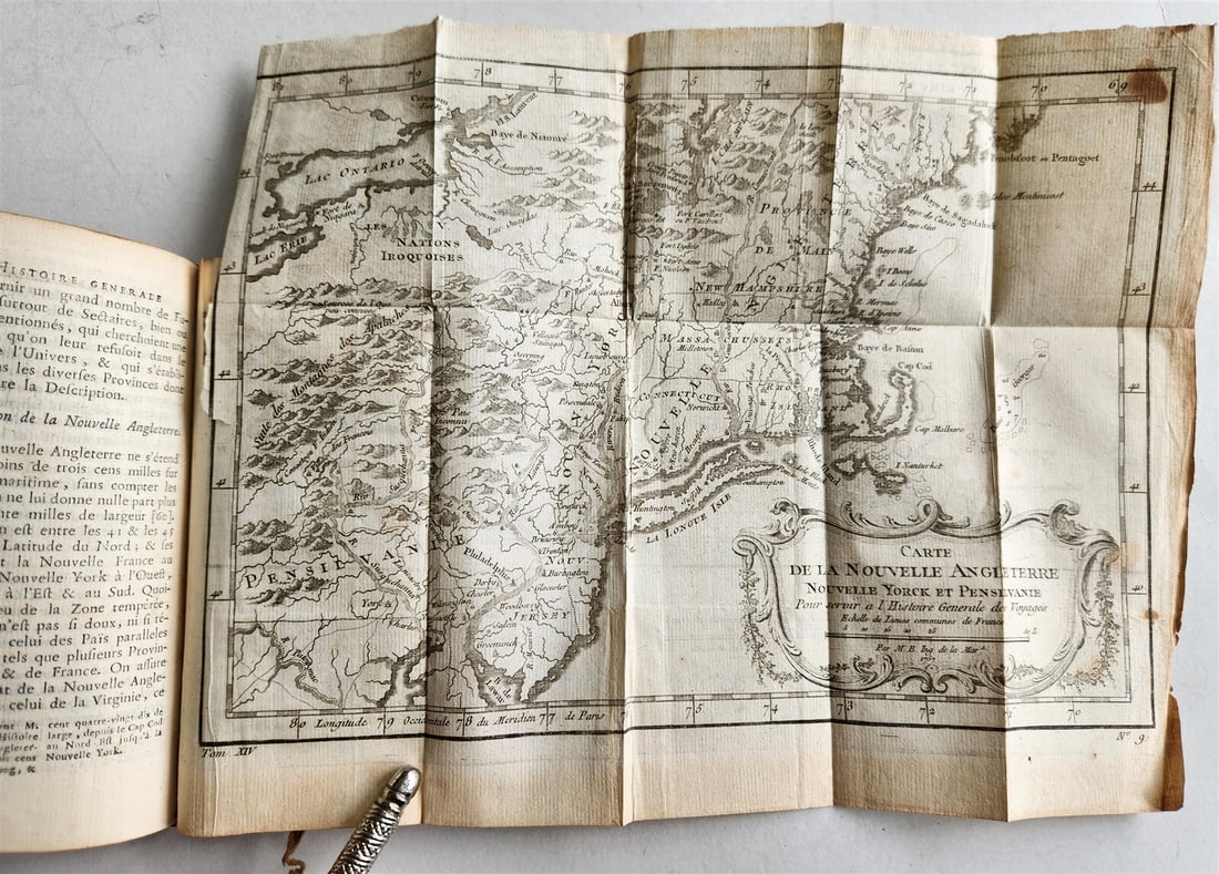 1758 HISTOIRE DES VOYAGES ANTIQUE V66 USA FLORIDA NEW JERSEY GEORGIA ILLUSTRATED (1 of 10)