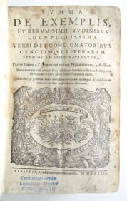 1582 NATURAL & ART HISTORY FOR CLERGY ANTIQUE VELLUM BOUND 16TH CENTURY
