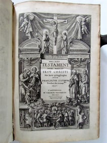 1614 BIBLE IN DUTCH BIBLIA NEEERLANDICA NEW TESTAMENT ANTIQUE FOILO