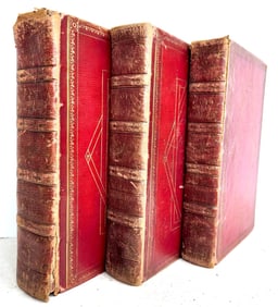 1796 BIBLE IN ENGLISH 3 VOLUMES ANTIQUE