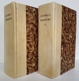 1545 WORKS OF AURELIUS AUGUSTINUS 2 VOLUMES 16TH CENTURY ANTIQUE