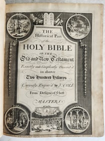 1716 BIBLE IN ENGLISH JOHN BASKETT THOMAS NEWCOMB & HENRY HILLS ANTIQUE