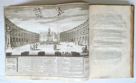 1700 KING LOUIS XIV ILLUSTRATED HISTORY 95 ENGRAVINGS ANTIQUE LARGE FOLIO 17TH C