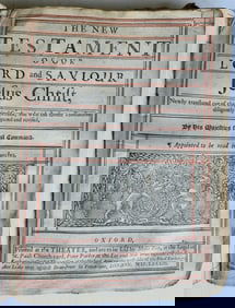 1683 BIBLE IN ENGLISH OXFORD, AT THE THEATRE ANTIQUE W/ BOOK OF PSALMES