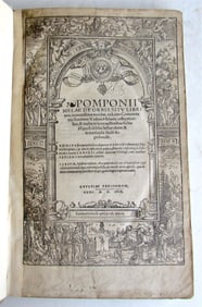 1530 POMPONIUS MELA DE ORBIS SITU LIBRI TRES ANTIQUE IN LATIN FOLIO GEOGRAPHY