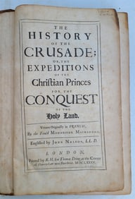 1685 HISTORY OF THE CRUSADE BY LOUIS MAIMBOURG ANTIQUE 1ST ENGLISH EDITION
