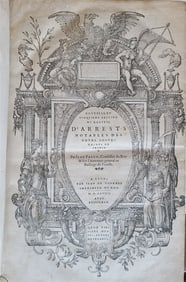 1568 NOTABLE JUDGMENTS OF SOVEREIGN COURTS OF FRANCE ANTIQUE ARMORIAL BINDING