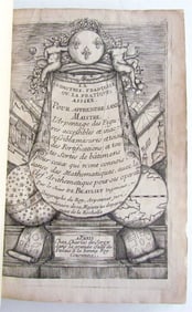 1676 GEOMETRY MATHEMATICS BEAULIEU SURVEYING MEASUREMENTS FORTIFICATIONS ANTIQUE