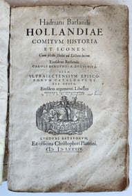 1584 HISTORY OF HOLLAND ANTIQUE ILLUSTRATED VELLUM BOUND NETHERLANDS 16TH CENT.