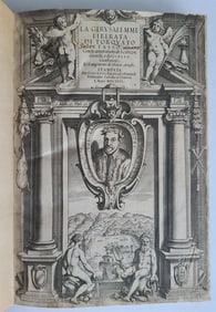 1617 TORQUATO TASSO LA GERUSALEMME LIBERATA AMAZINGLY ILLUSTRATED ANTIQUE FOLIO