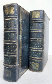1795 CHILD KILLER BIBLE IN ENGLISH 2 VOLUMES ANTIQUE ILLUSTRATED RARE