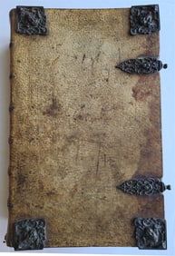 1763 BIBLE ILLUSTRATED IMPRESSIVE PIGSKIN FOLIO AMAZING BRONZE FITTINGS ANTIQUE