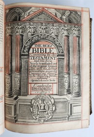 1677 BIBLE IN ENGLISH OLD & NEW TESTAMENT ANTIQUE CAMBRIDGE JOHN HAYES