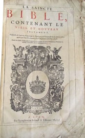1585 LEUVEN BIBLE ILLUSTRATED MASSIVE FOLIO ANTIQUE IN FRENCH LA SAINCTE BIBLE