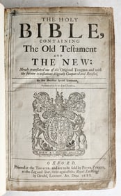 1688 BIBLE IN ENGLISH KING JAMES FOLIO ANTIQUE OLD & NEW TESTAMENT