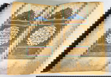 EARLY 19TH CENTURY KORAN OTTOMAN MANUSCRIPT ILLUMINATED ANTIQUE QURAN ISLAMIC