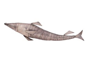 AN EGYPTIAN ARTICULATED SILVER FISH, LATE 19TH TO EARLY 20TH CENTURY