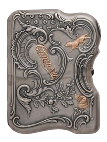 A RUSSIAN SILVER AND GOLD-CASED CIGARETTE CASE BY A. DUBROVIN, CA. 1910