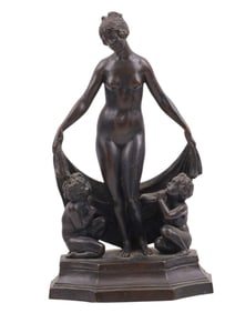 GLEB W. DERUJINSKY AMERICAN/RUSSIAN, 1888–1975 BRONZE VENUS MARINA, 1923