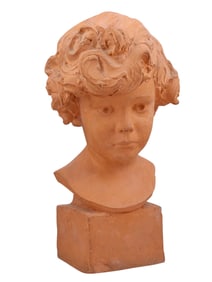GLEB W. DERUJINSKY (RUSSIAN/AMERICAN, 1888–1975) BUST OF A YOUNG CHILD, EARLY 20TH CENTURY