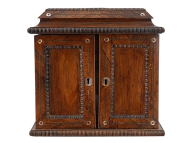 AN ENGLISH JEWELRY CABINET, 19TH CENTURY