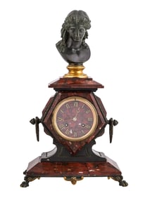 A ELEGANT 19TH-CENTURY BARBEDIENNE MANTEL CLOCK WITH TIFFANY & CO. MOVEMENT