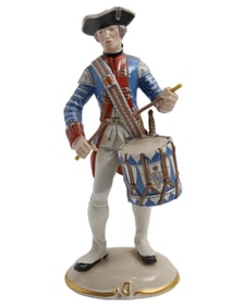 A NYMPHENBURG PORCELAIN FIGURE OFFICER OF 1ST BAYER INF REG