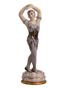 A RUSSIAN PORCELAIN FIGURE OF NINA NIZHINSKAYA BY DANKO, 1923