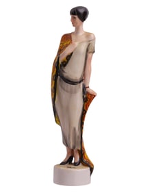 A RUSSIAN (SOVIET) PORCELAIN FIGURE OF ANNA AKHMATOVA, 1924