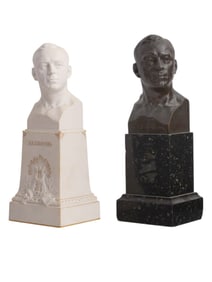 A PAIR OF BUSTS OF SOBINOV BY SERAFIM SOUDBININ