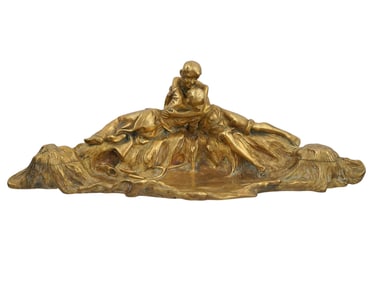 A GILT BRONZE INKWELL BY ANTOINE LARROUX, PRODUCED BY SUSSE FRÈRES, PARIS