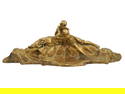 A GILT BRONZE INKWELL BY ANTOINE LARROUX, PRODUCED BY SUSSE FRÈRES, PARIS
