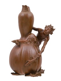 A VIENNA BRONZE FIGURE OF A FAWN BY BERGMAN, SIGNED