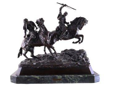 A RUSSIAN BRONZE GROUPING BY GRACHEV OF COSSACK RIDERS, CA. 1882