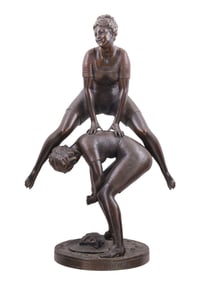AN ERNEST RANCOULET (1870–1915) BRONZE, 'A. TROUVILLE', C. 1900