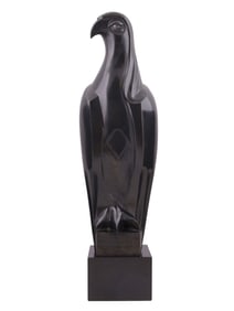AN EAGLE BRONZE STATUE TITLED "PRICE OF BRONZE"