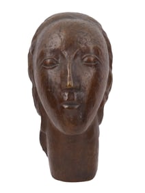 PAVLOS PATLAJAN (RUSSIAN/GEORGIAN, 1892–1965), A BRONZE FEMALE HEAD