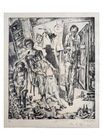 AN ETCHING TITLED "APARTMENT" BY ANATOLIY BELKIN, RUSSIAN