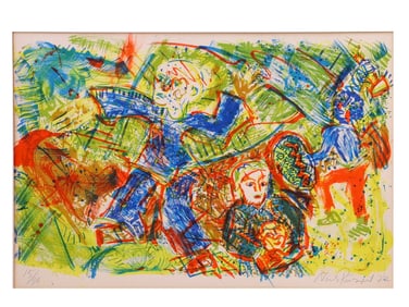 A NIELS REUMERT, DANE, SIGNED LIMITED EDITION LITHOGRAPH PRINT, 1977