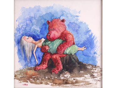 ALEXANDER ZAKHAROV, RUSSIAN NON-CONFORMIST WATERCOLOR PAINTING